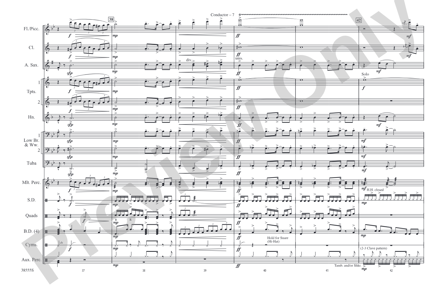 Galeón: Marching Band Conductor Score & Parts