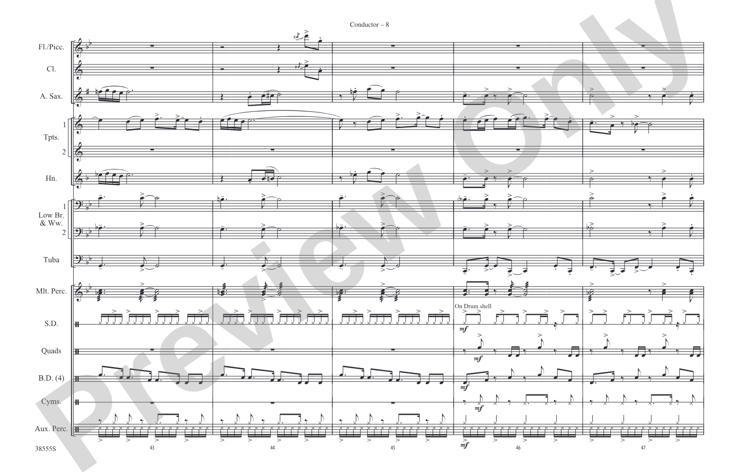 Galeón: Marching Band Conductor Score & Parts