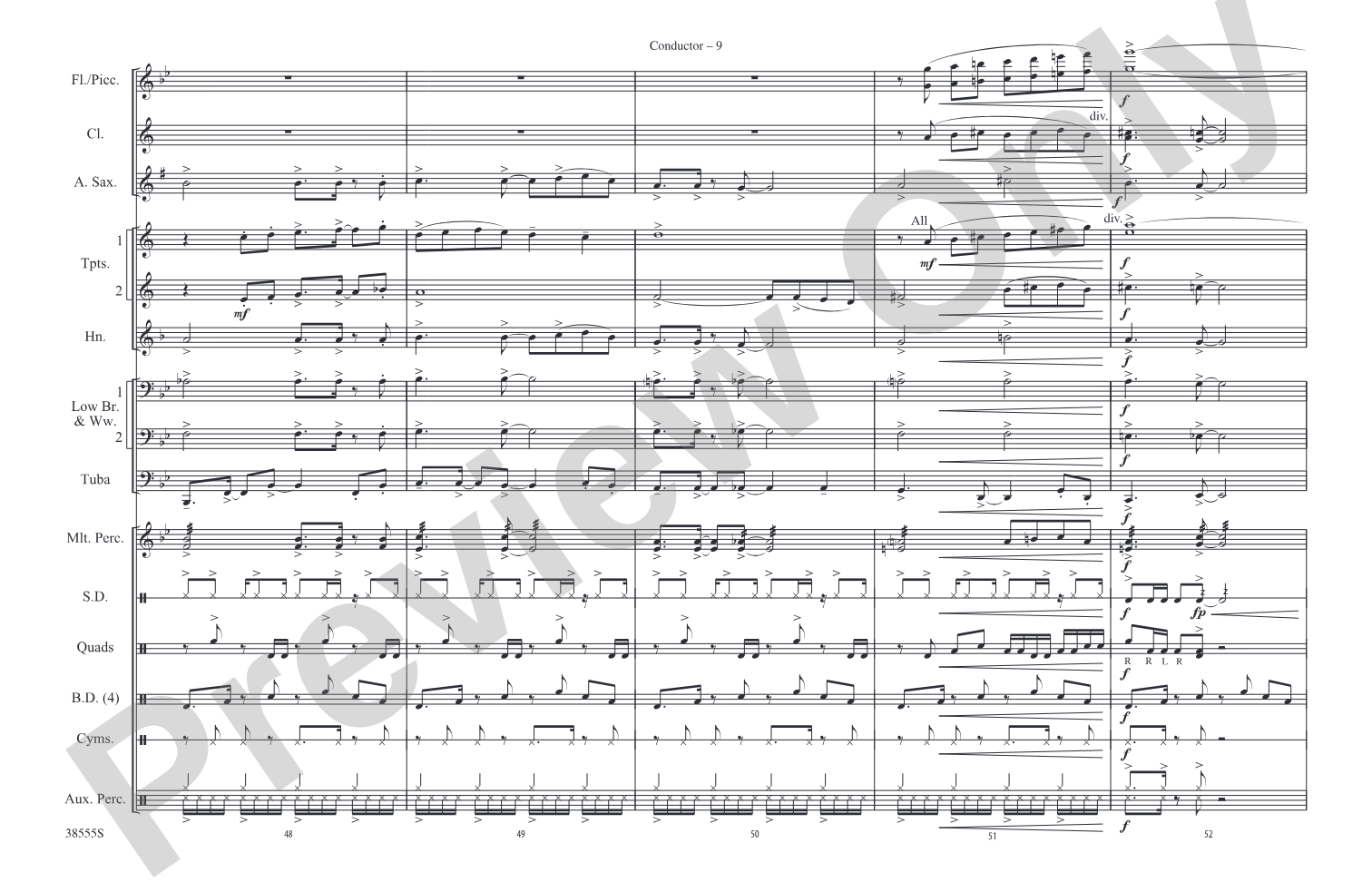 Galeón: Marching Band Conductor Score & Parts