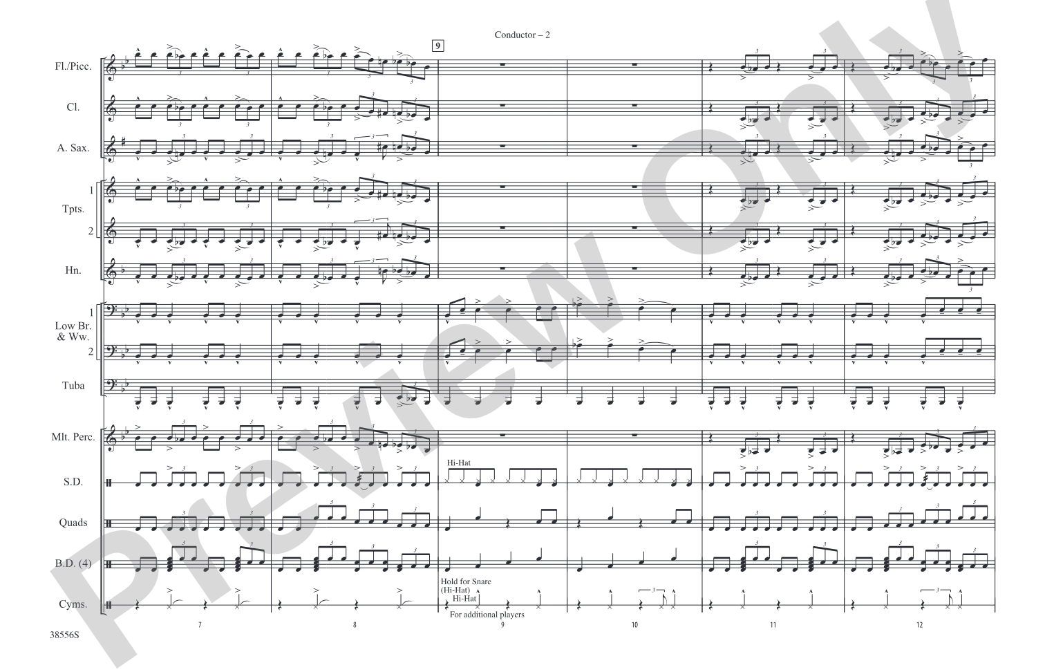 Burn It to the Ground: Marching Band Conductor Score & Parts