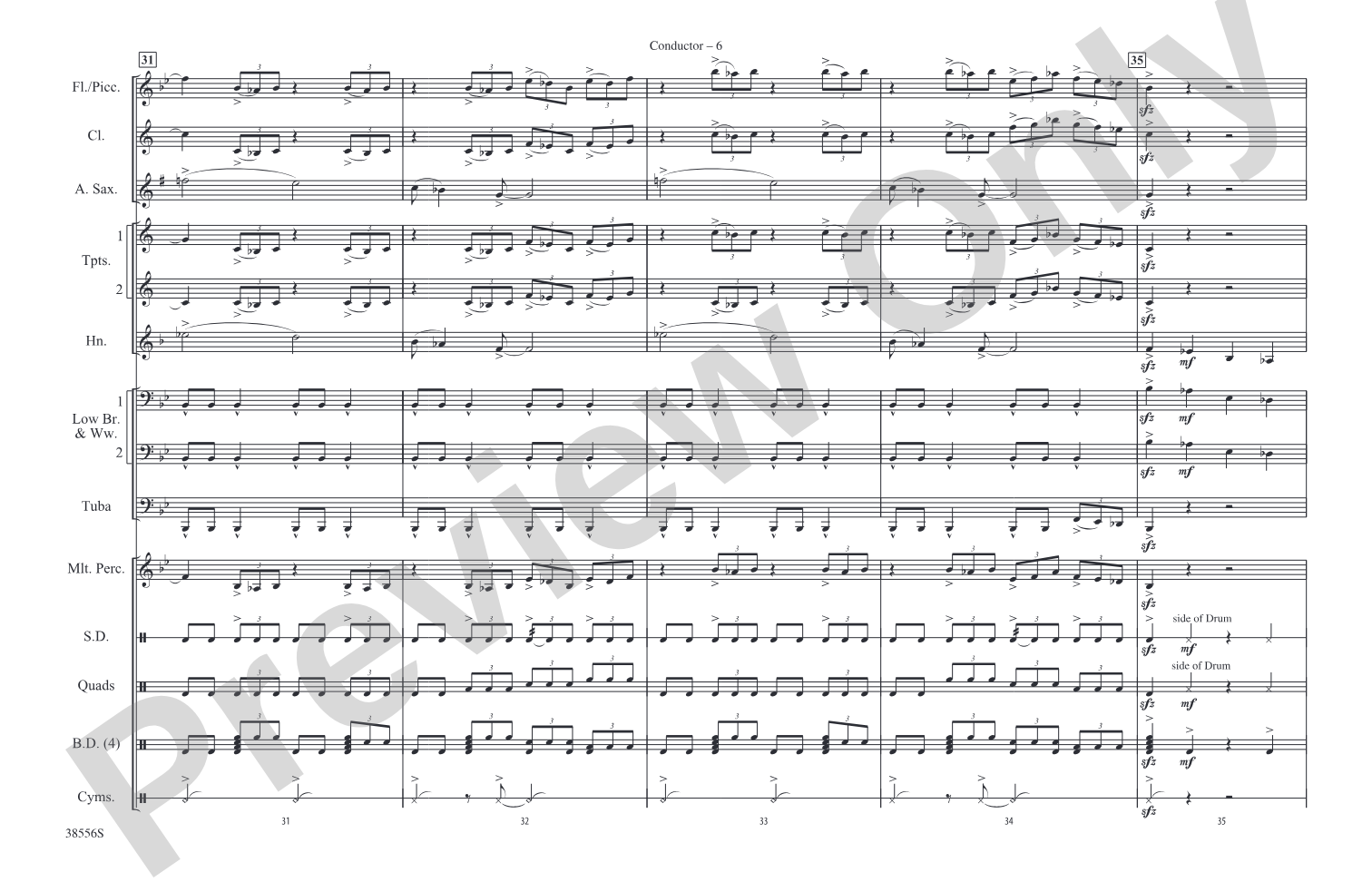 Burn It to the Ground: Marching Band Conductor Score & Parts