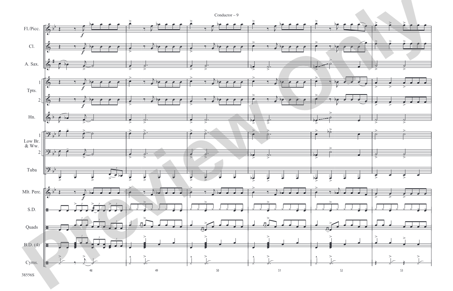 Burn It to the Ground: Marching Band Conductor Score & Parts