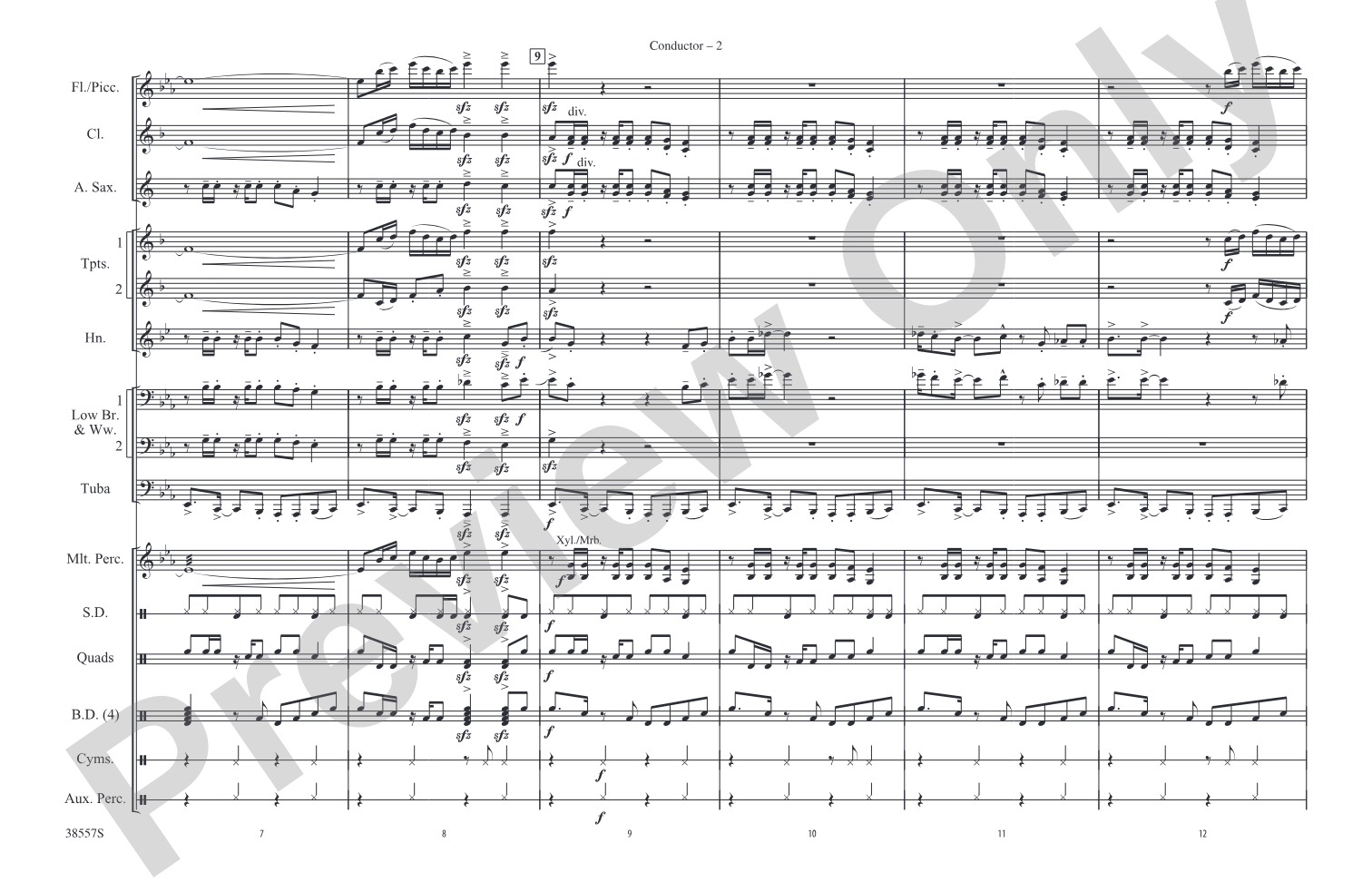 Soul Man: Marching Band Conductor Score & Parts