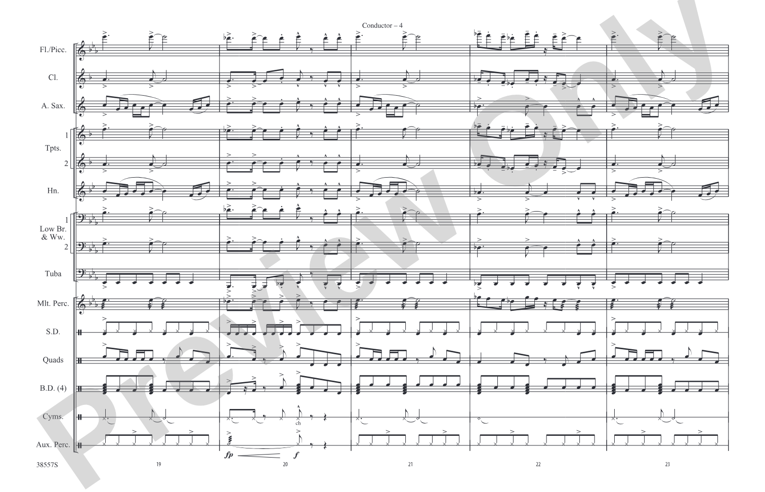 Soul Man: Marching Band Conductor Score & Parts