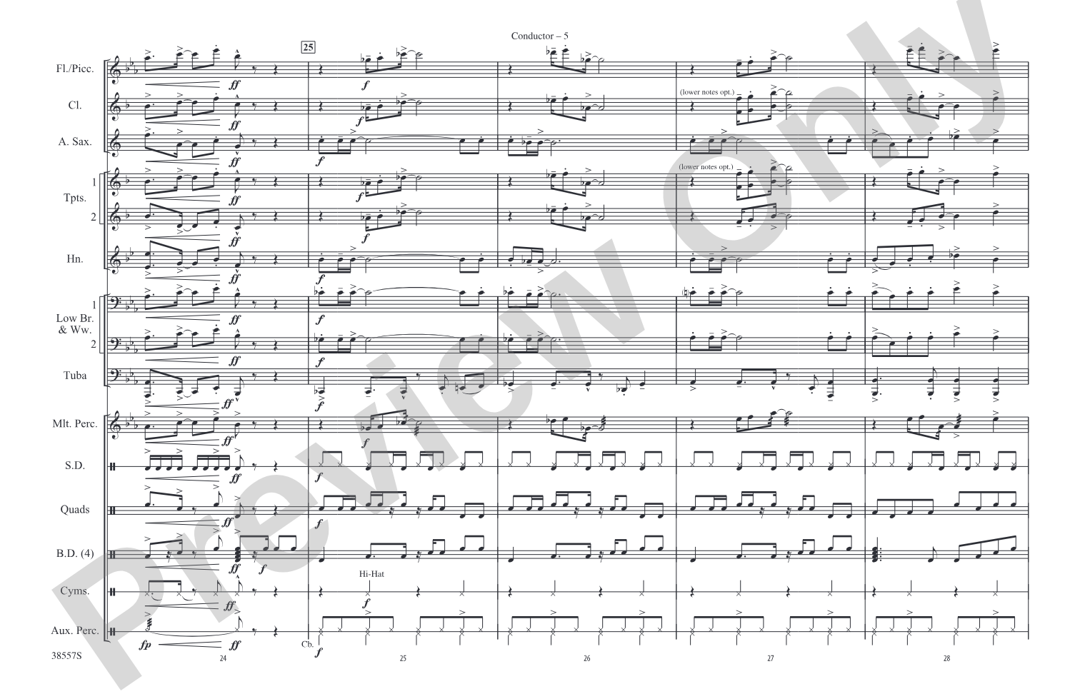 Soul Man: Marching Band Conductor Score & Parts