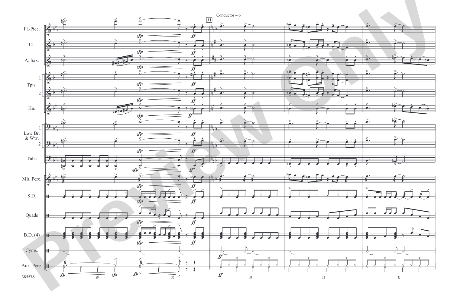 Soul Man: Marching Band Conductor Score & Parts