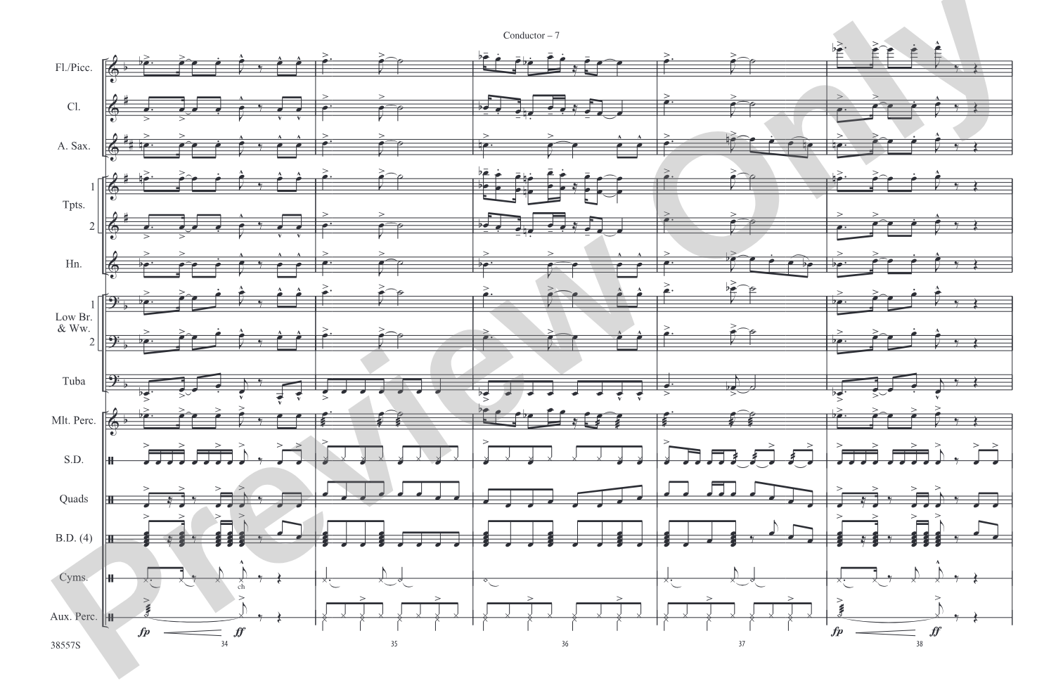 Soul Man: Marching Band Conductor Score & Parts