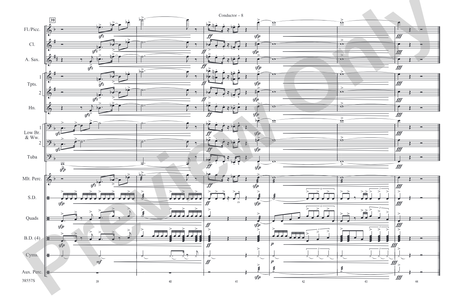 Soul Man: Marching Band Conductor Score & Parts