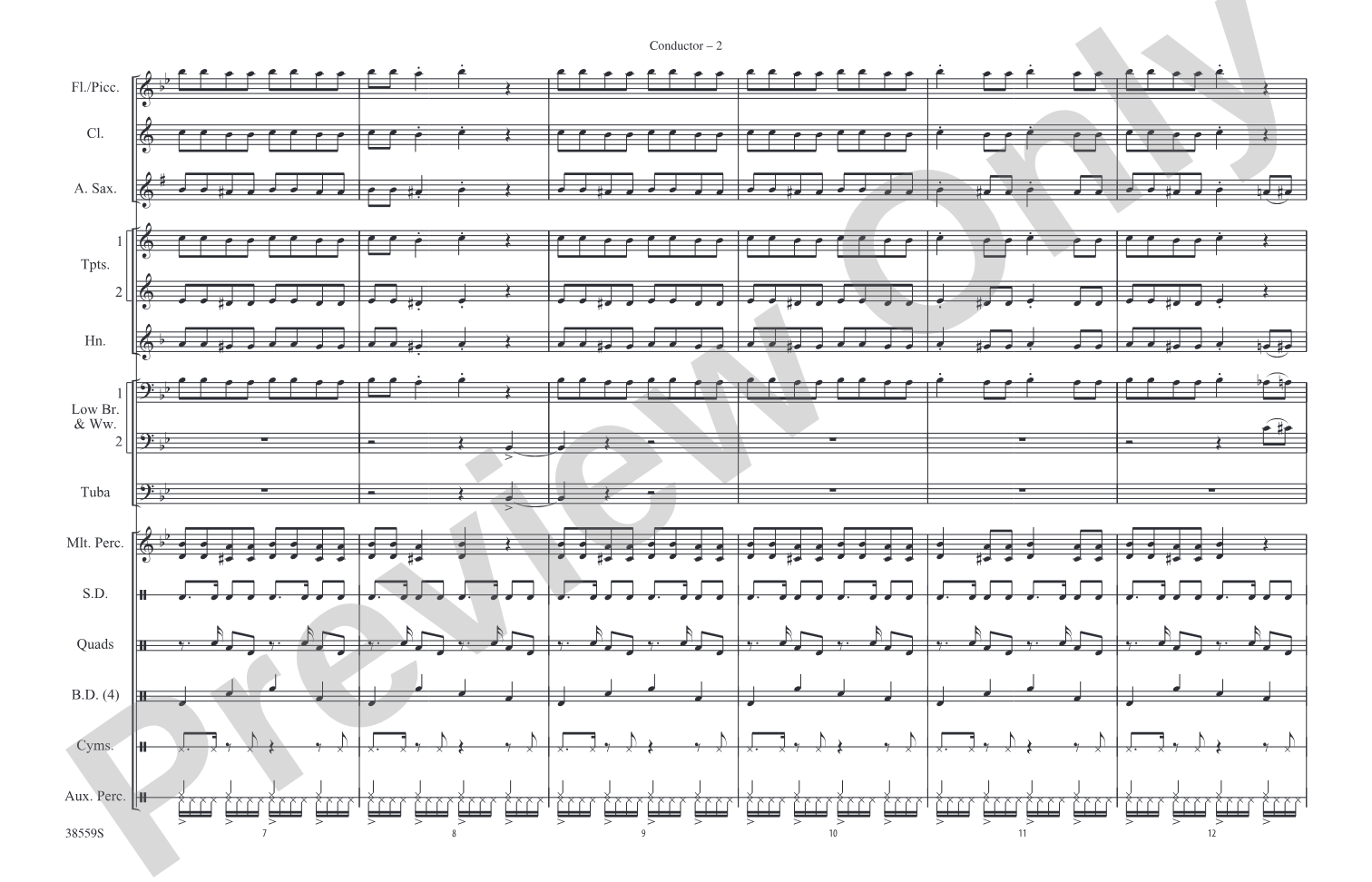 Wepa: Marching Band Conductor Score & Parts