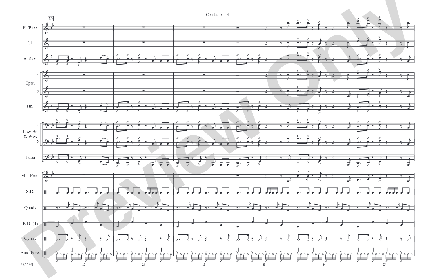 Wepa: Marching Band Conductor Score & Parts
