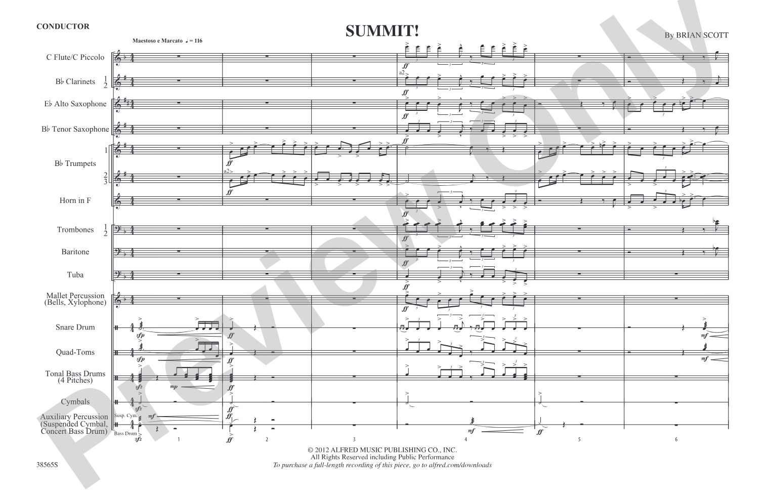 Summit!: Marching Band Conductor Score & Parts