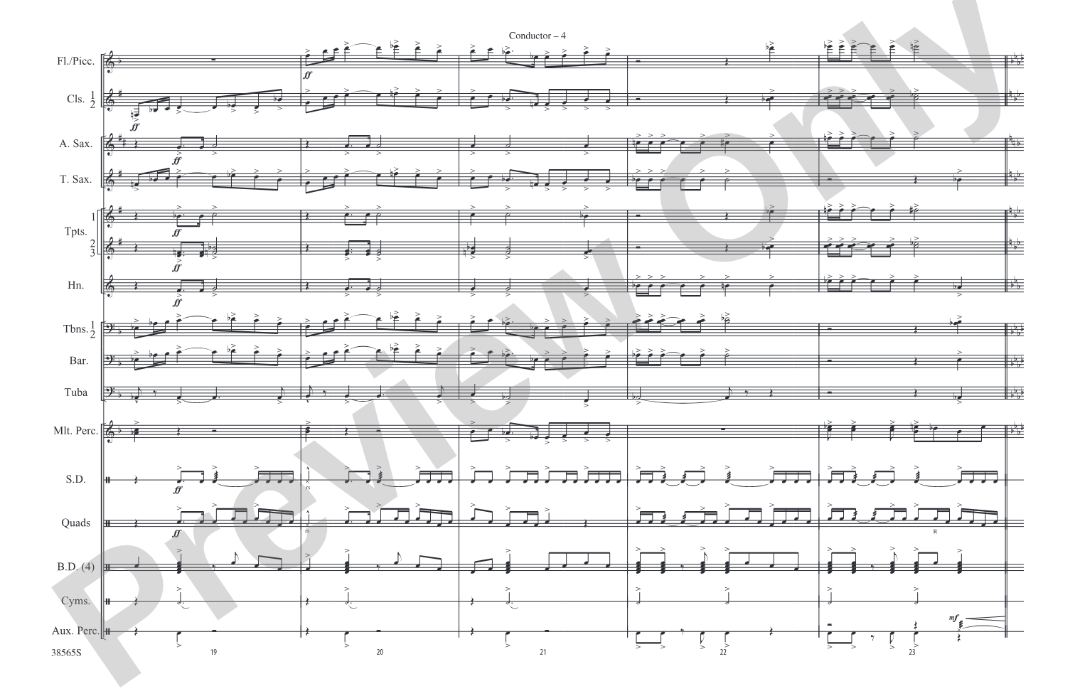Summit!: Marching Band Conductor Score & Parts