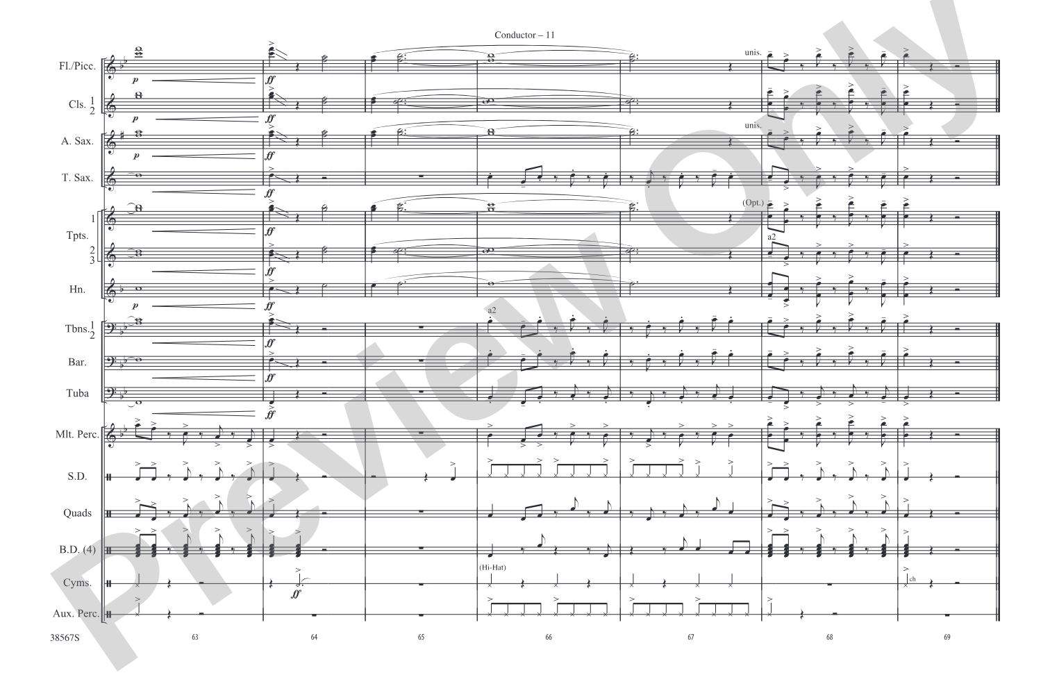 Land of Make Believe: Marching Band Conductor Score & Parts