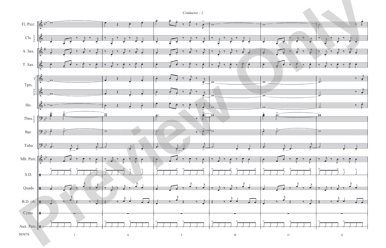 Land of Make Believe: Marching Band Conductor Score & Parts