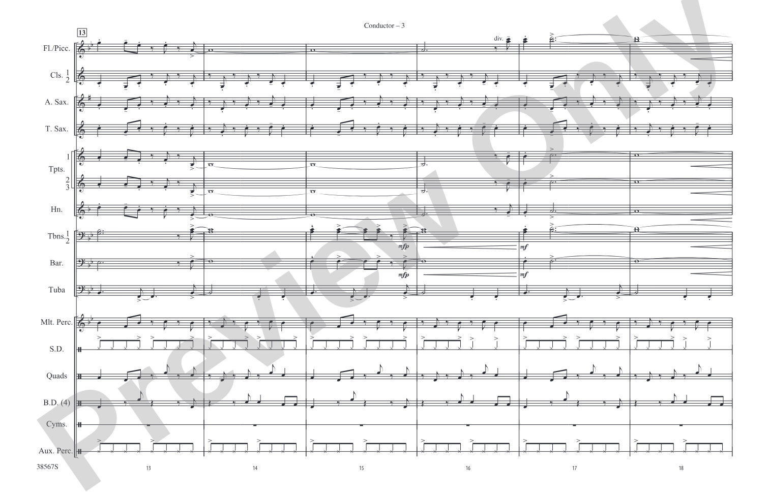 Land of Make Believe: Marching Band Conductor Score & Parts