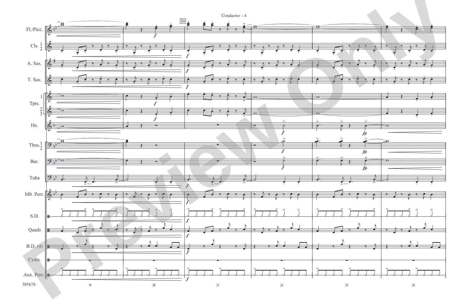 Land of Make Believe: Marching Band Conductor Score & Parts