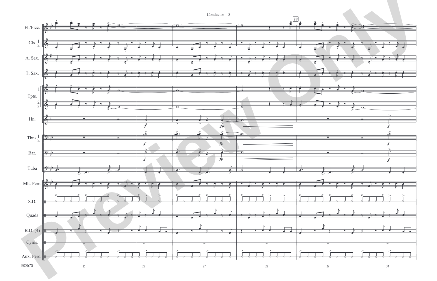 Land of Make Believe: Marching Band Conductor Score & Parts
