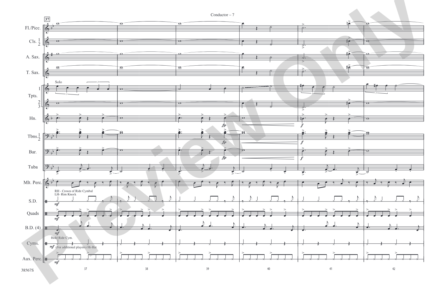 Land of Make Believe: Marching Band Conductor Score & Parts