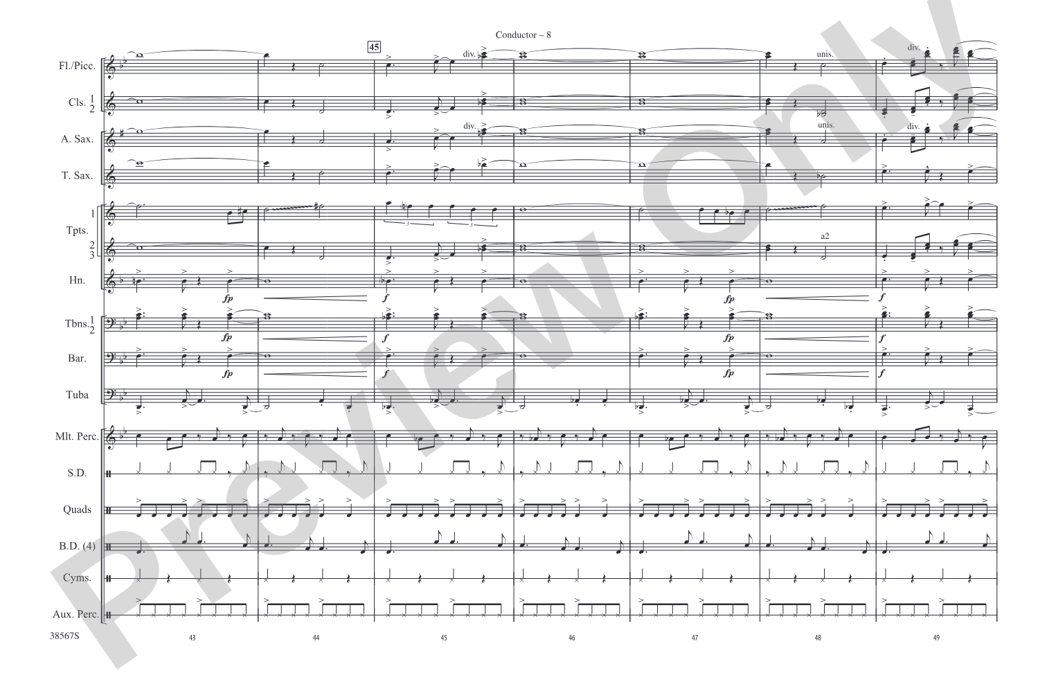 Land of Make Believe: Marching Band Conductor Score & Parts