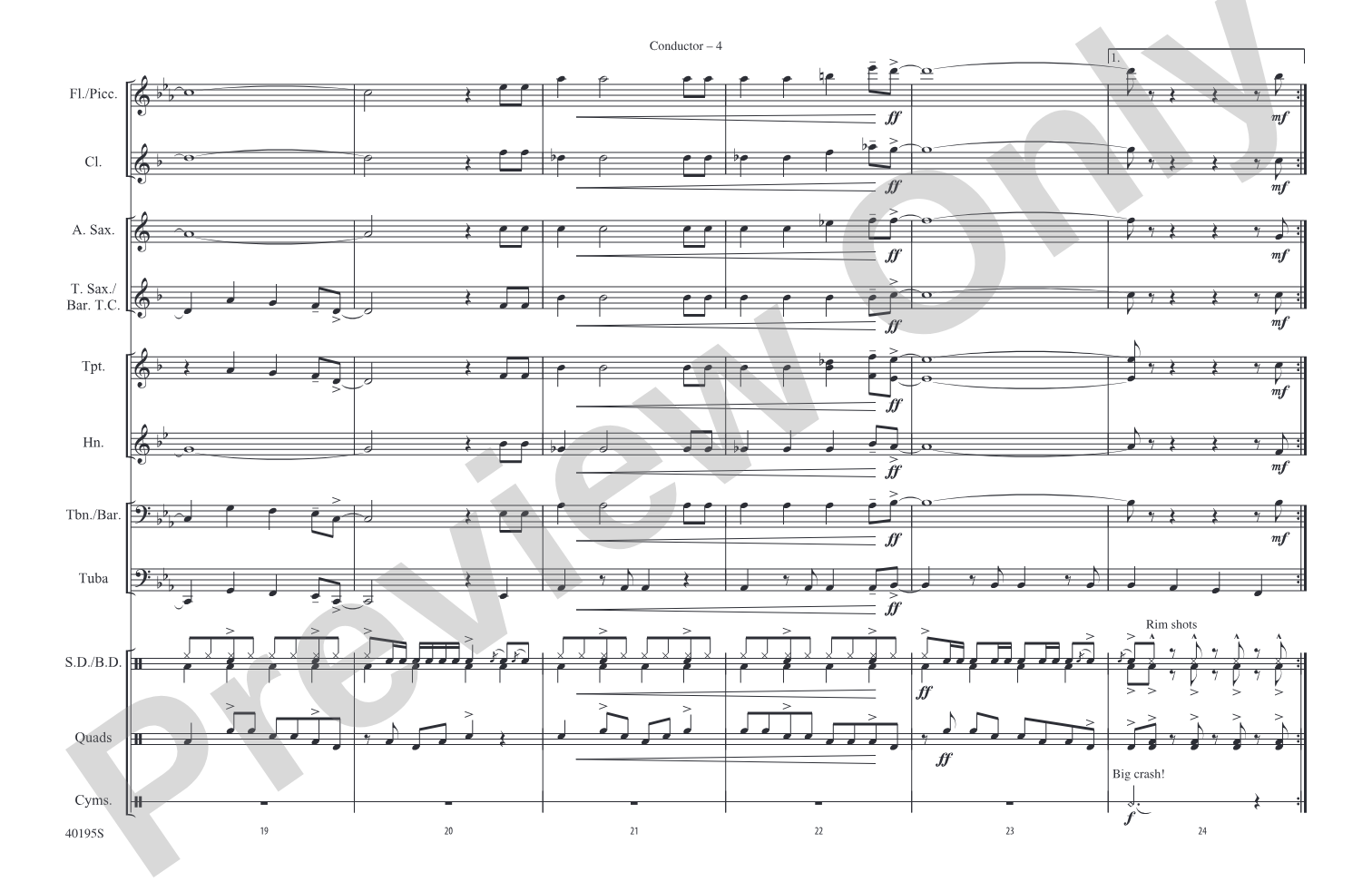 She Loves You: Marching Band Conductor Score & Parts