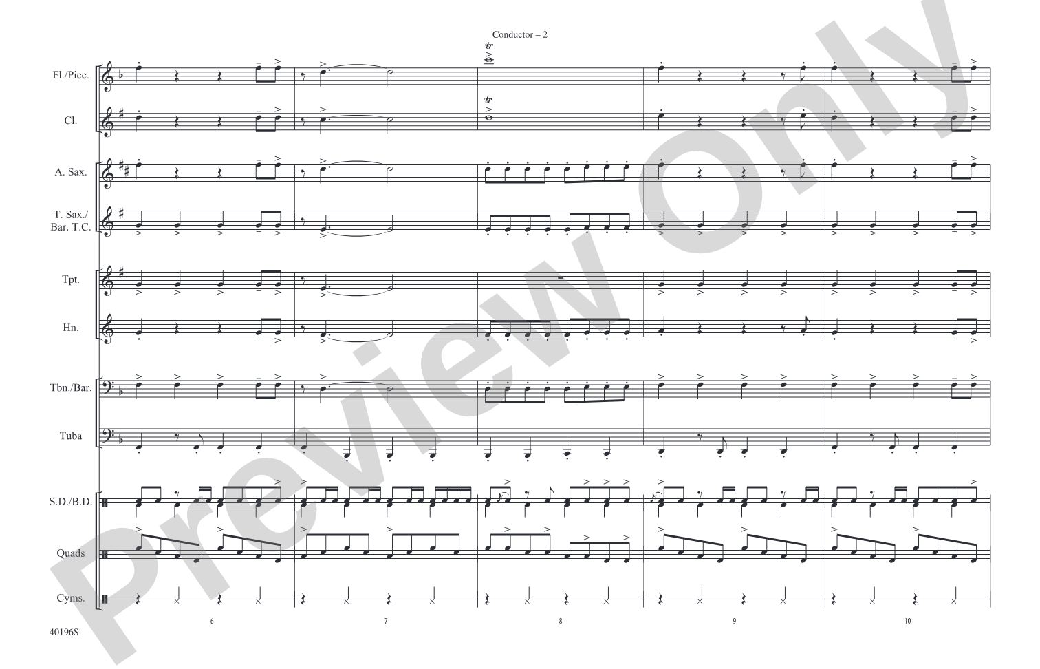 Part of Me: Marching Band Conductor Score & Parts