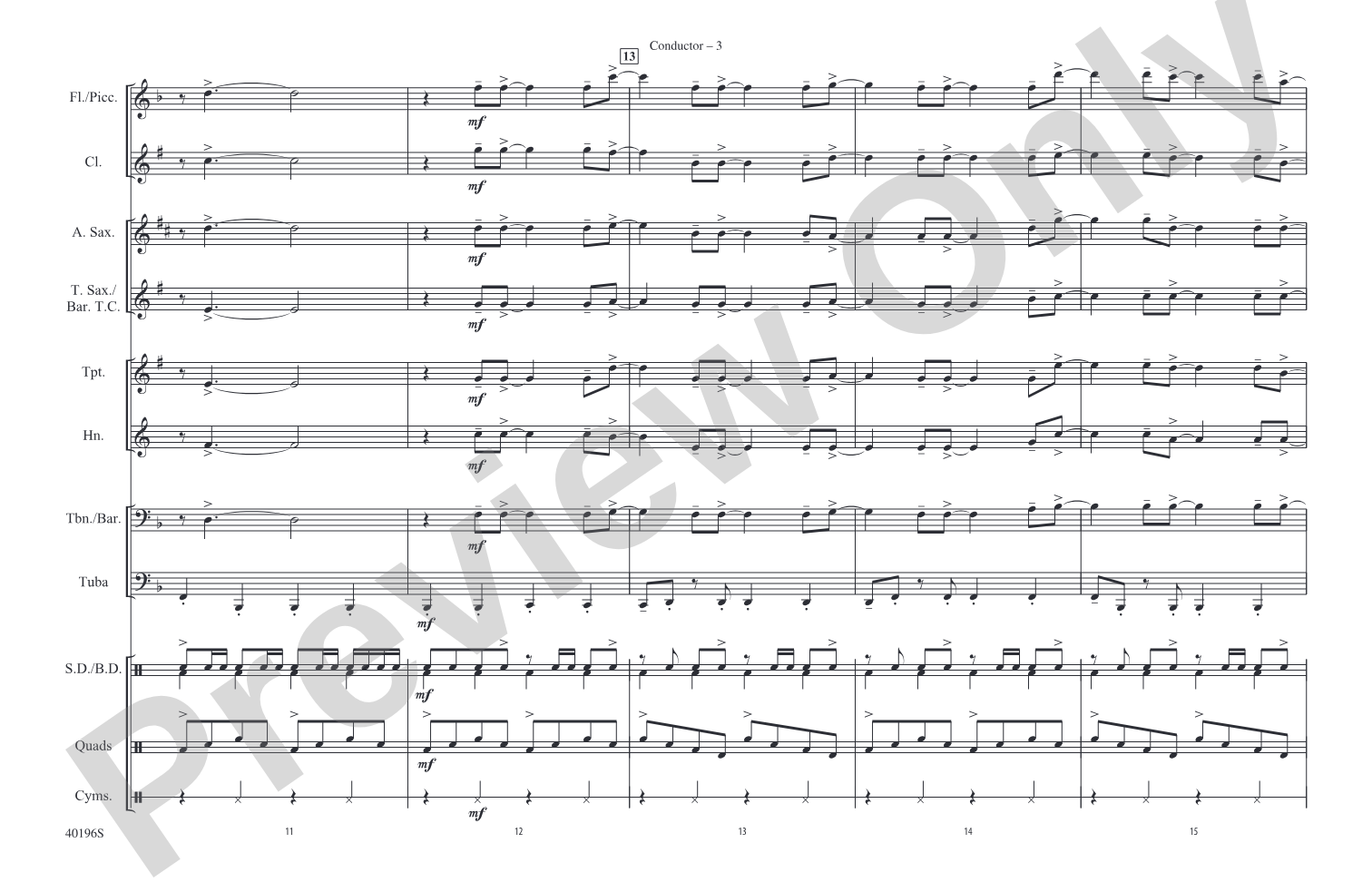 Part of Me: Marching Band Conductor Score & Parts