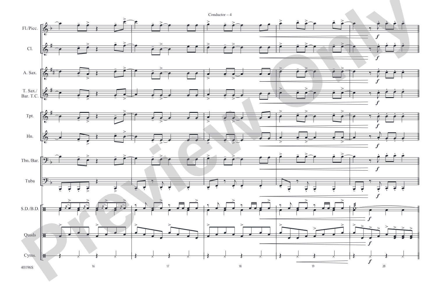 Part of Me: Marching Band Conductor Score & Parts