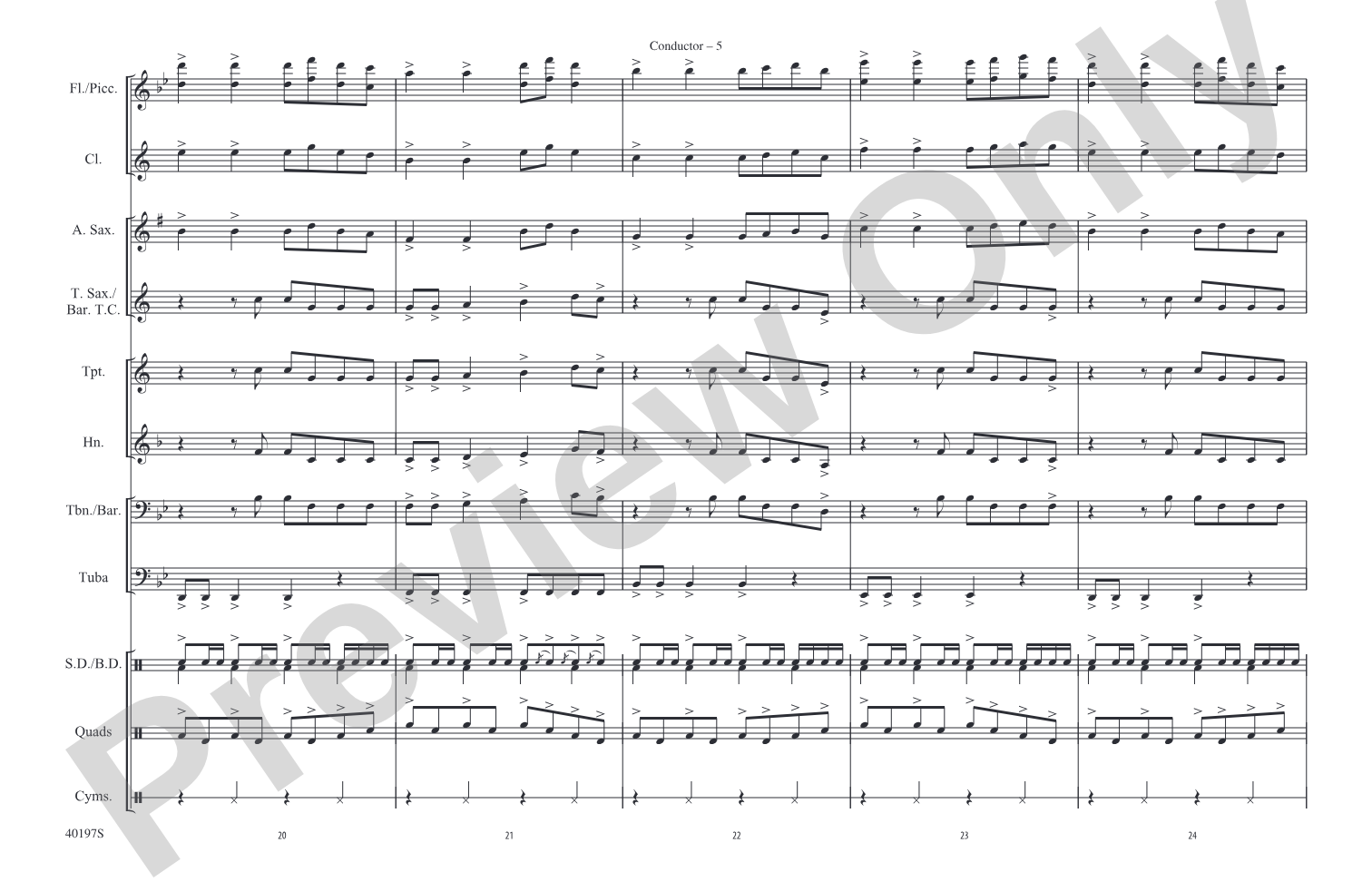 We Are Young: Marching Band Conductor Score & Parts