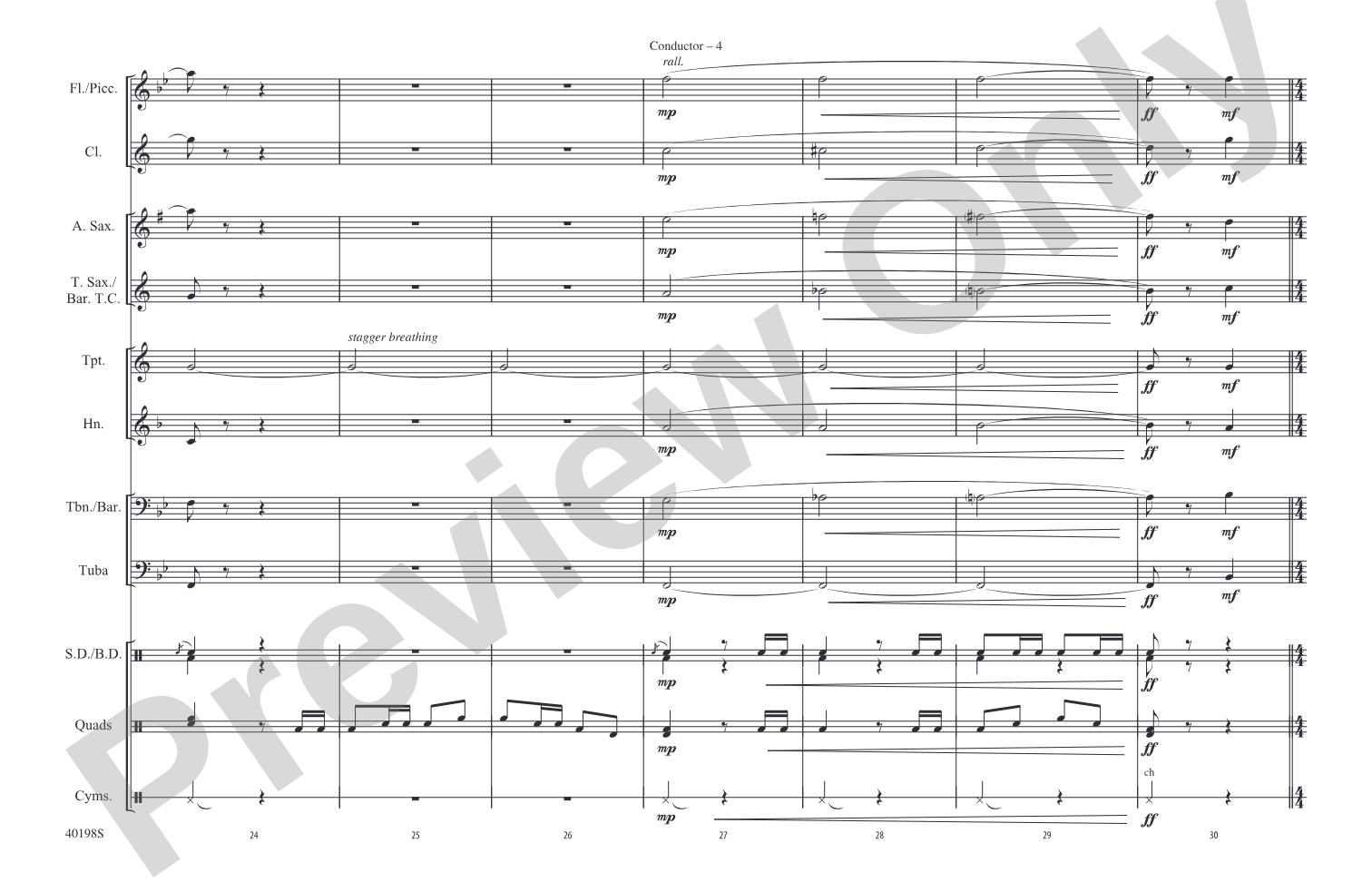 From Sea to Shining Sea: Marching Band Conductor Score & Parts