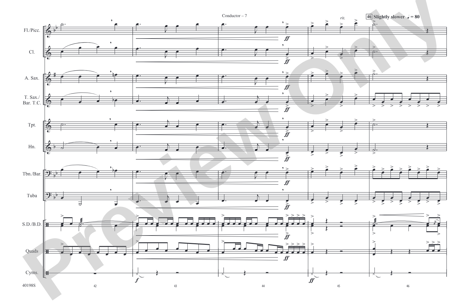 From Sea to Shining Sea: Marching Band Conductor Score & Parts