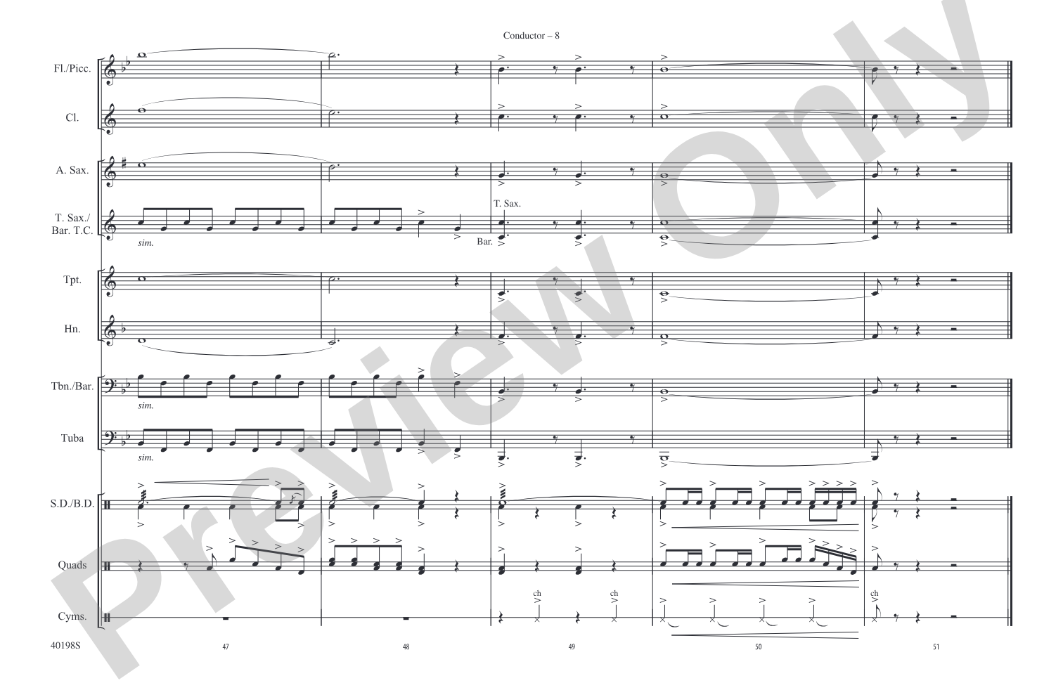 From Sea to Shining Sea: Marching Band Conductor Score & Parts