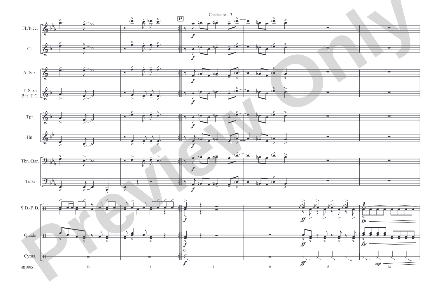 Rock and Roll All Nite: Marching Band Conductor Score & Parts