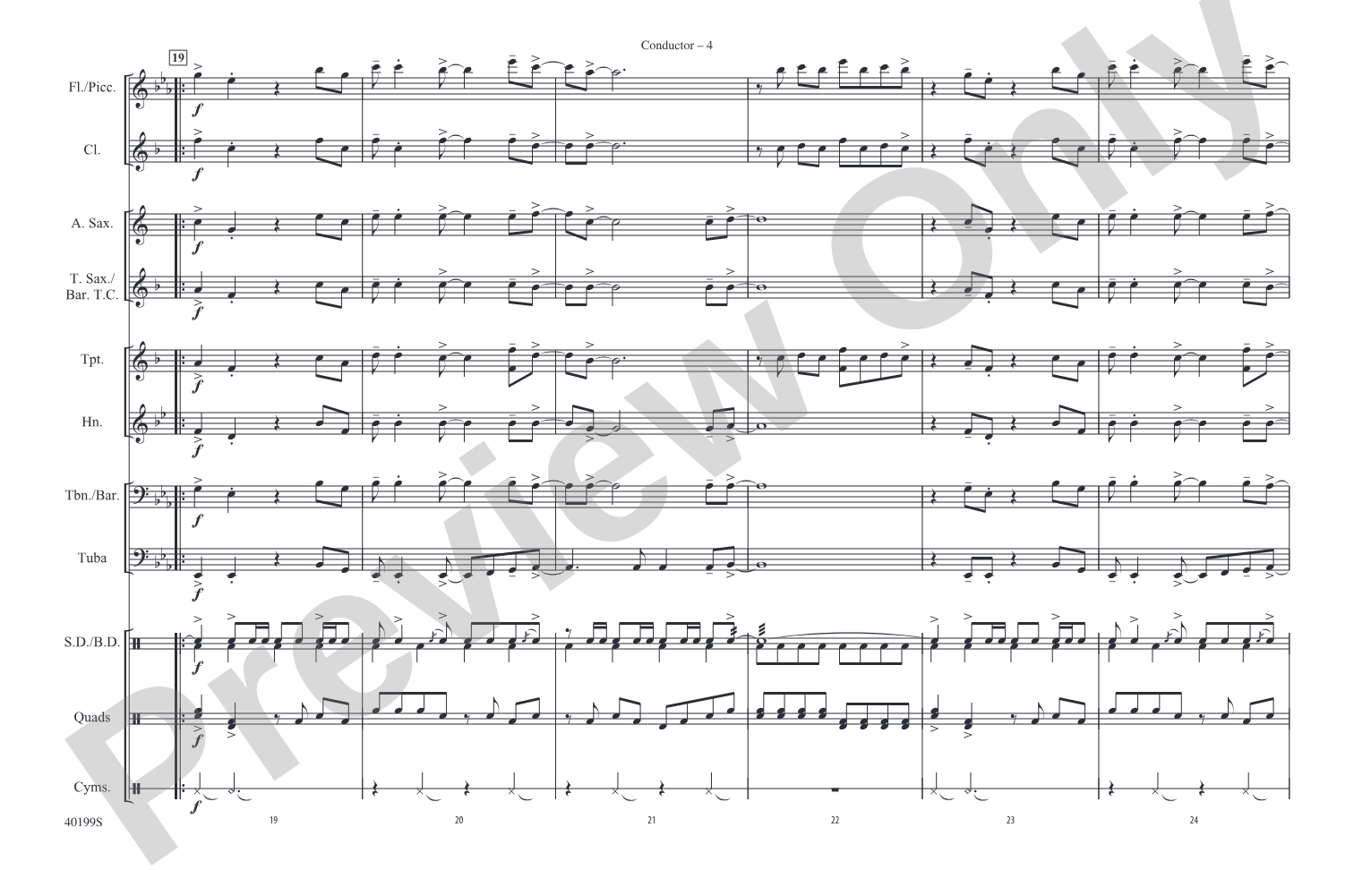 Rock and Roll All Nite: Marching Band Conductor Score & Parts