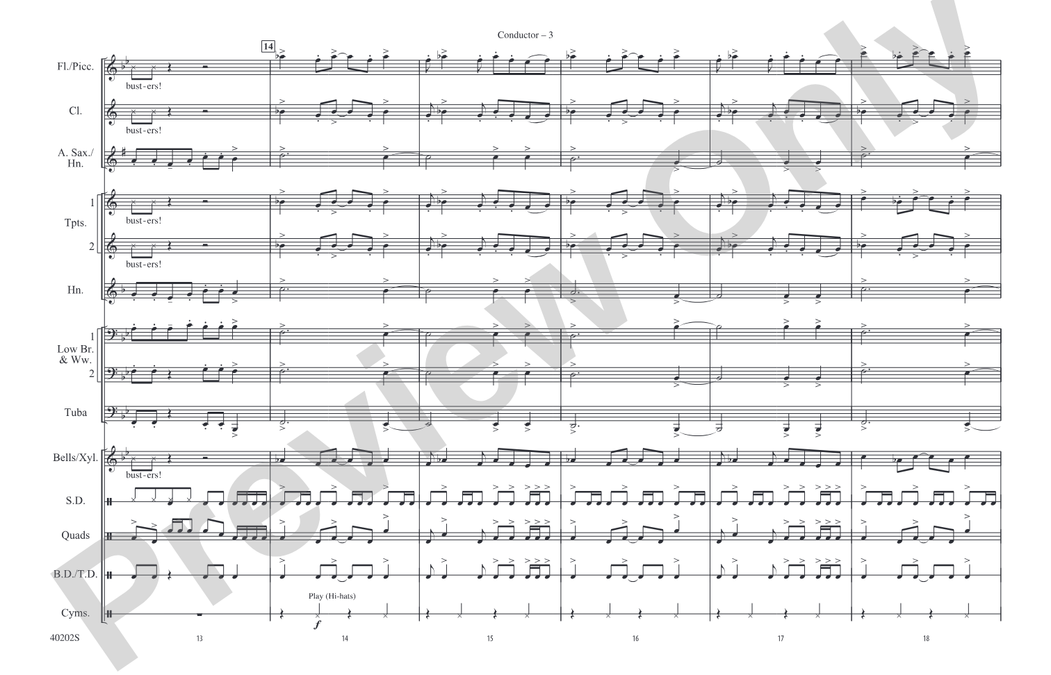 Ghostbusters: Marching Band Conductor Score & Parts
