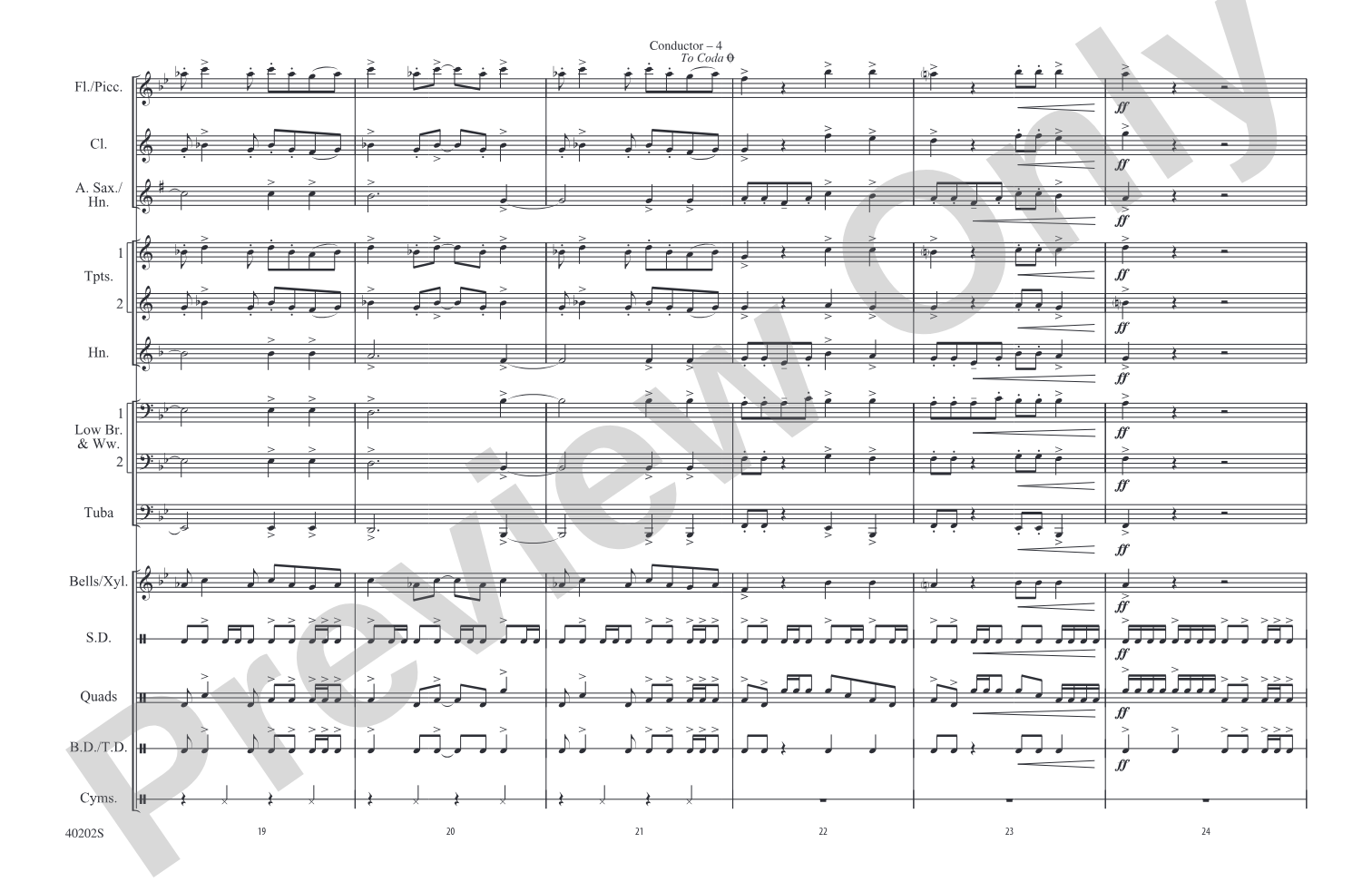 Ghostbusters: Marching Band Conductor Score & Parts