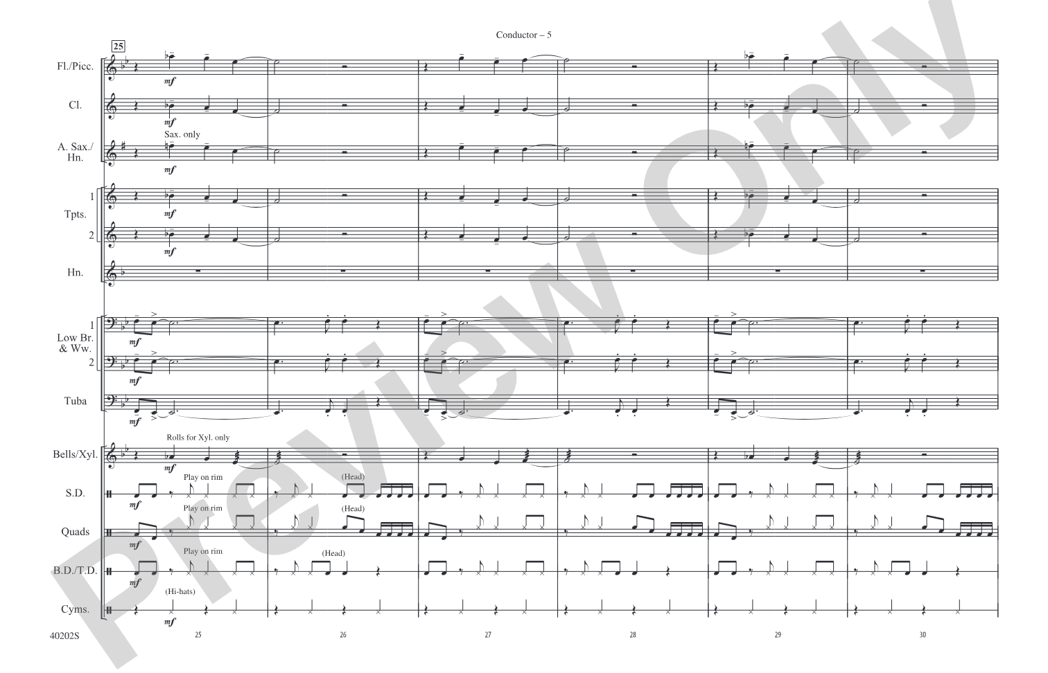 Ghostbusters: Marching Band Conductor Score & Parts