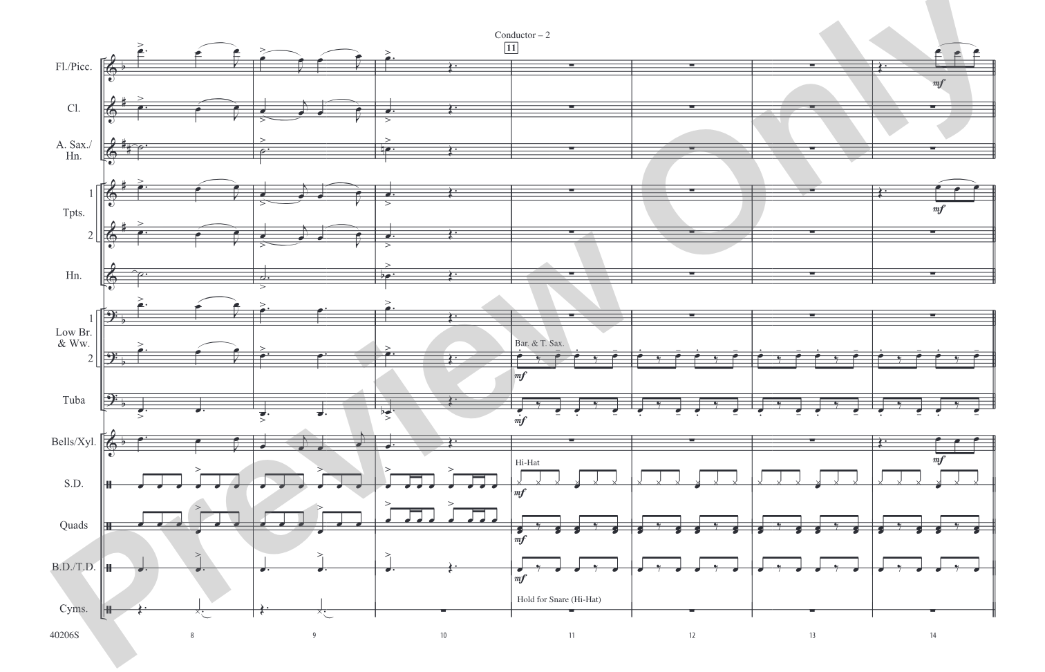 Lovin', Touchin', Squeezin': Marching Band Conductor Score & Parts