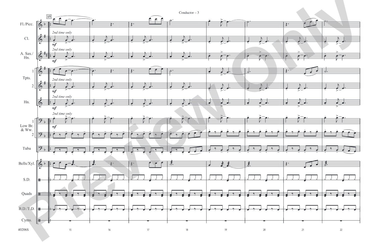 Lovin', Touchin', Squeezin': Marching Band Conductor Score & Parts