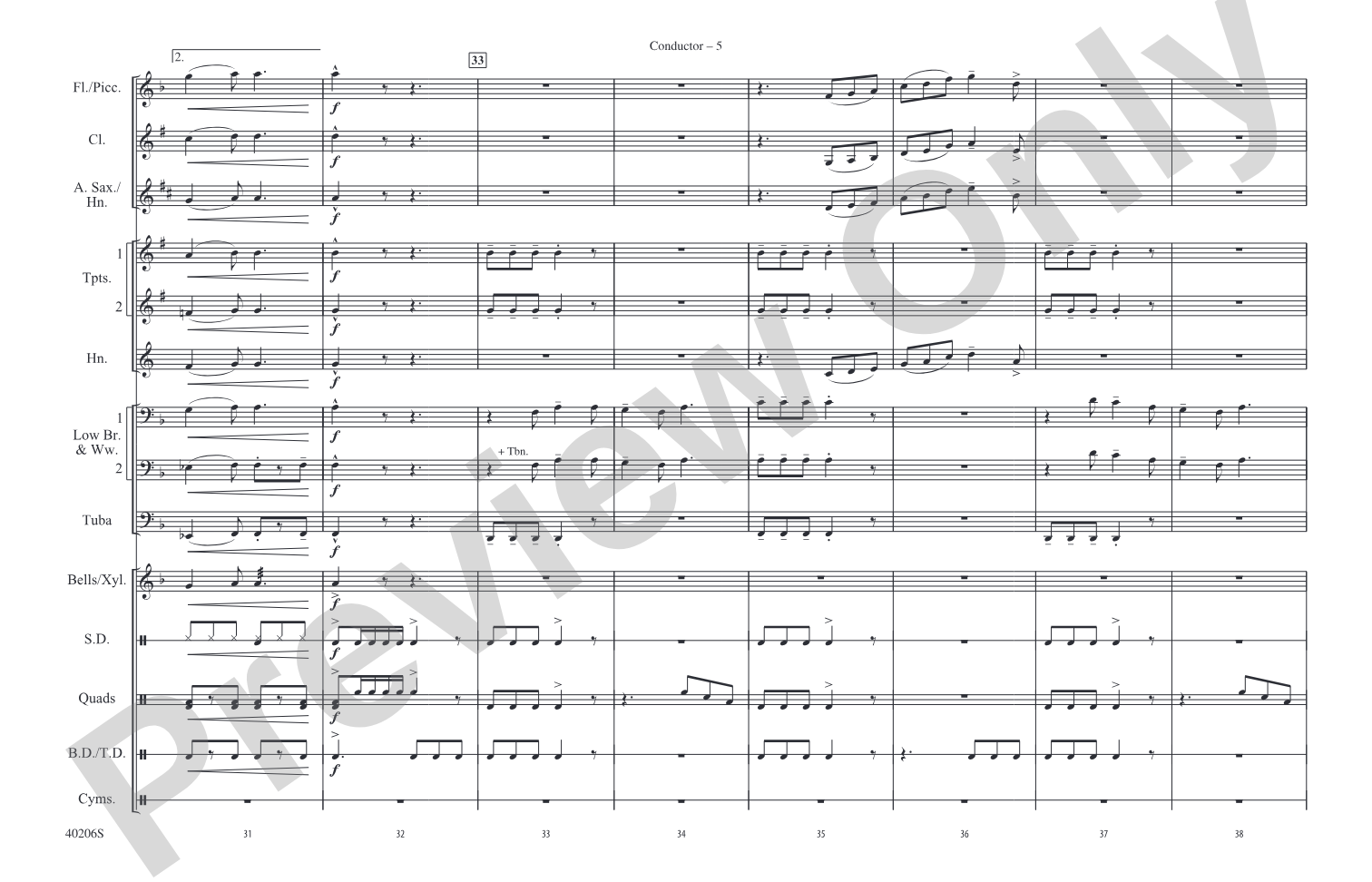 Lovin', Touchin', Squeezin': Marching Band Conductor Score & Parts
