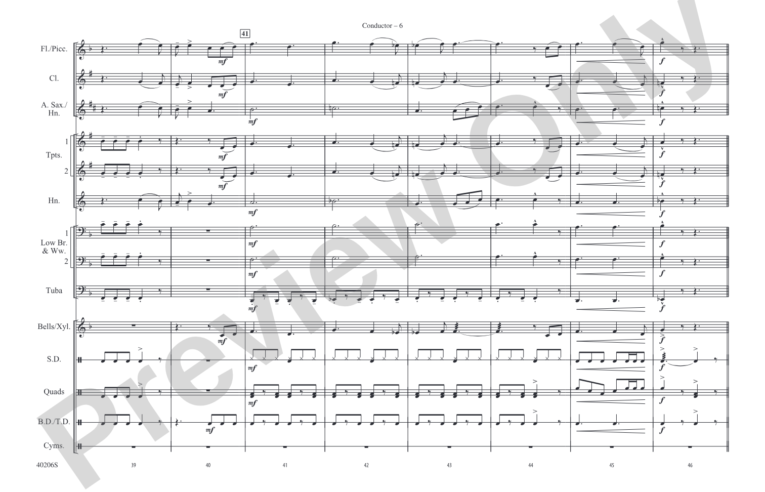Lovin', Touchin', Squeezin': Marching Band Conductor Score & Parts