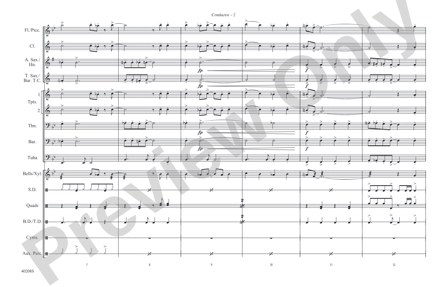 I Saw Her Standing There: Marching Band Conductor Score & Parts