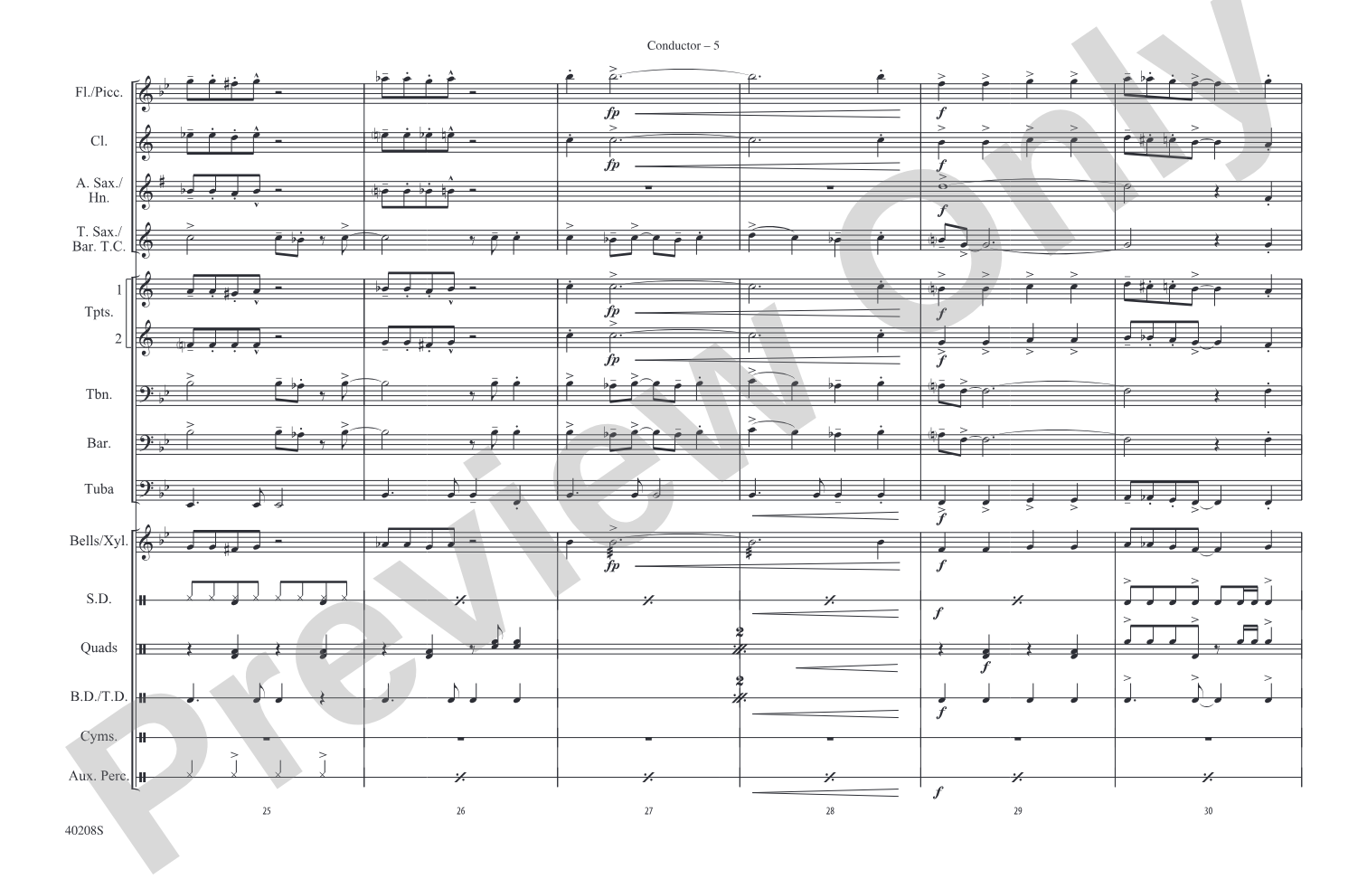 I Saw Her Standing There: Marching Band Conductor Score & Parts