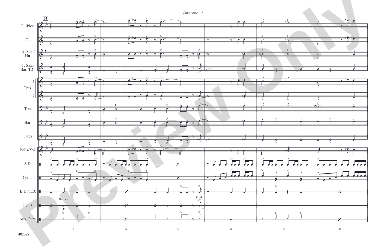 I Saw Her Standing There: Marching Band Conductor Score & Parts