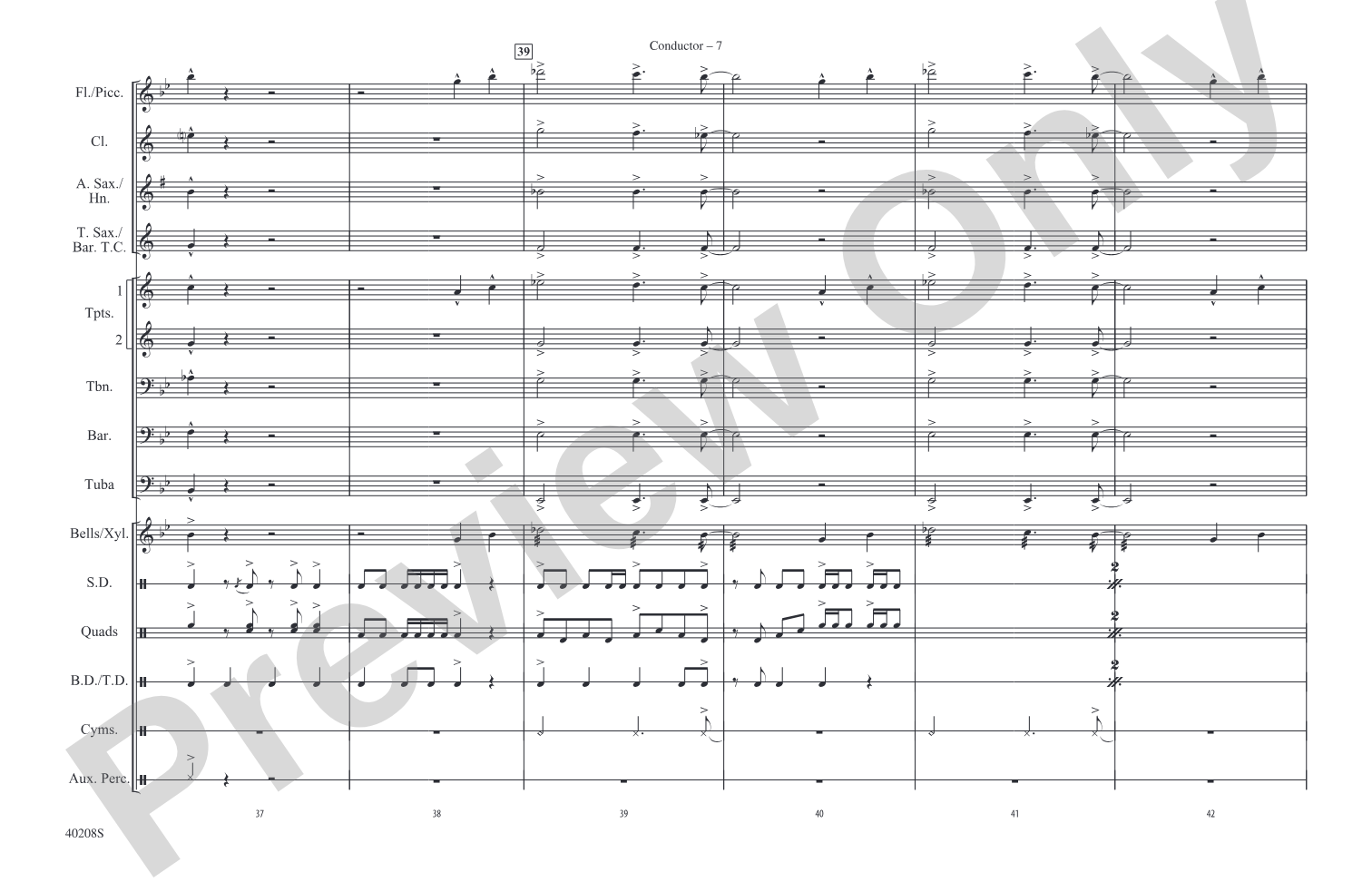 I Saw Her Standing There: Marching Band Conductor Score & Parts