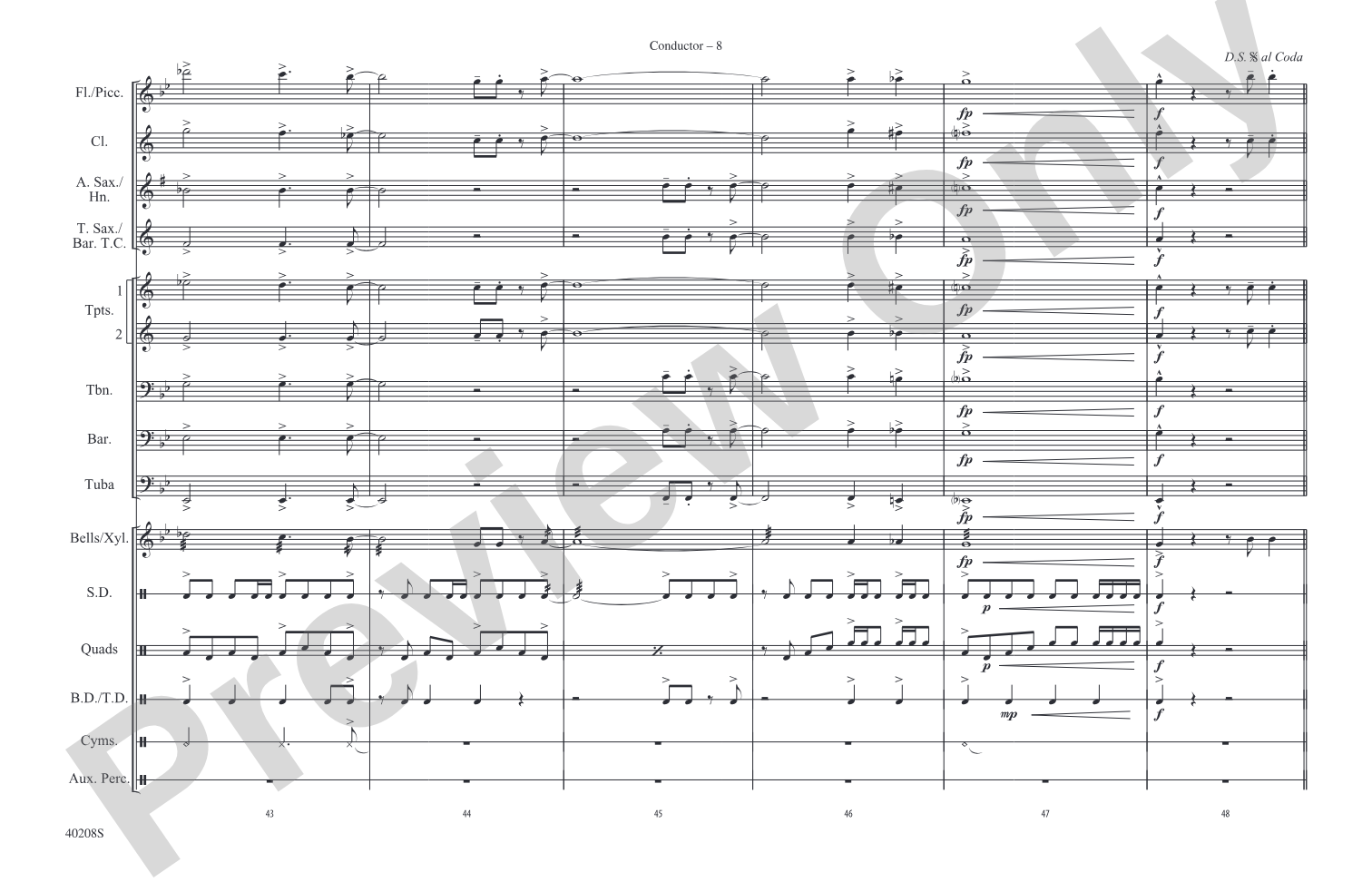 I Saw Her Standing There: Marching Band Conductor Score & Parts