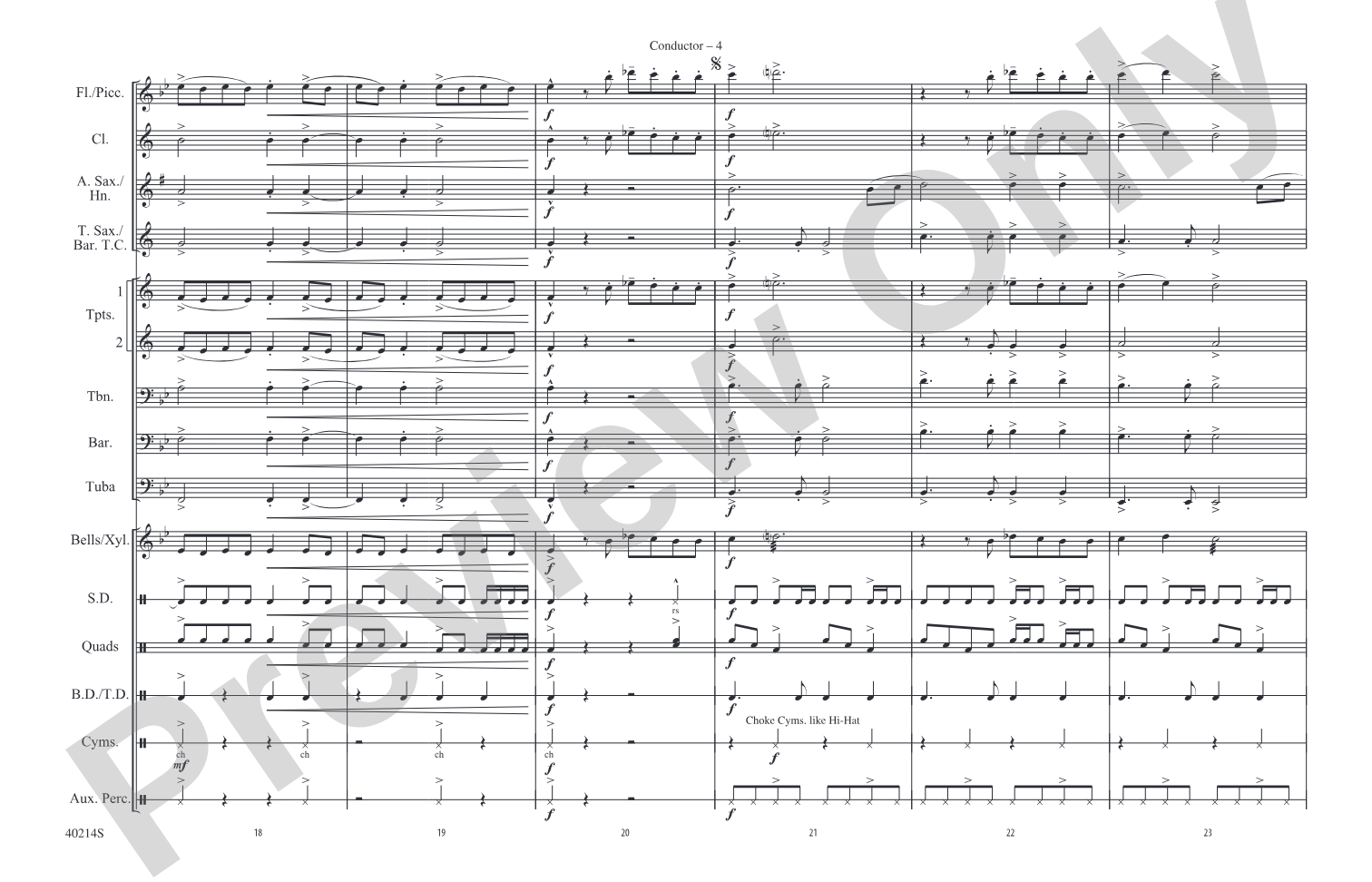 Everybody Talks: Marching Band Conductor Score & Parts