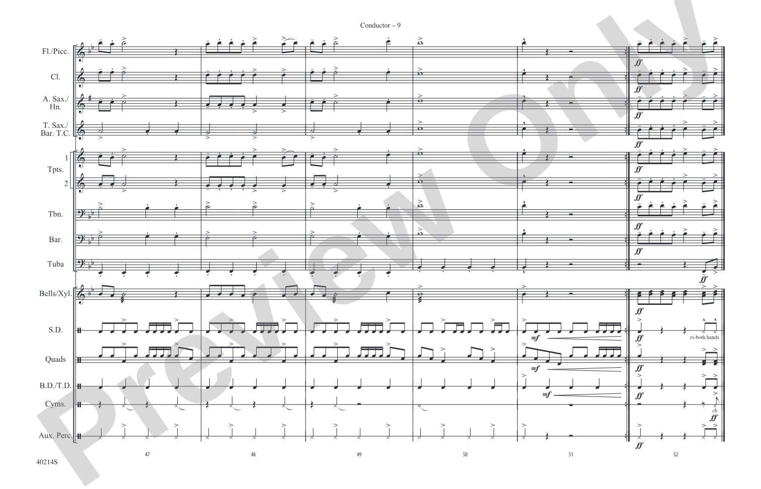 Everybody Talks: Marching Band Conductor Score & Parts