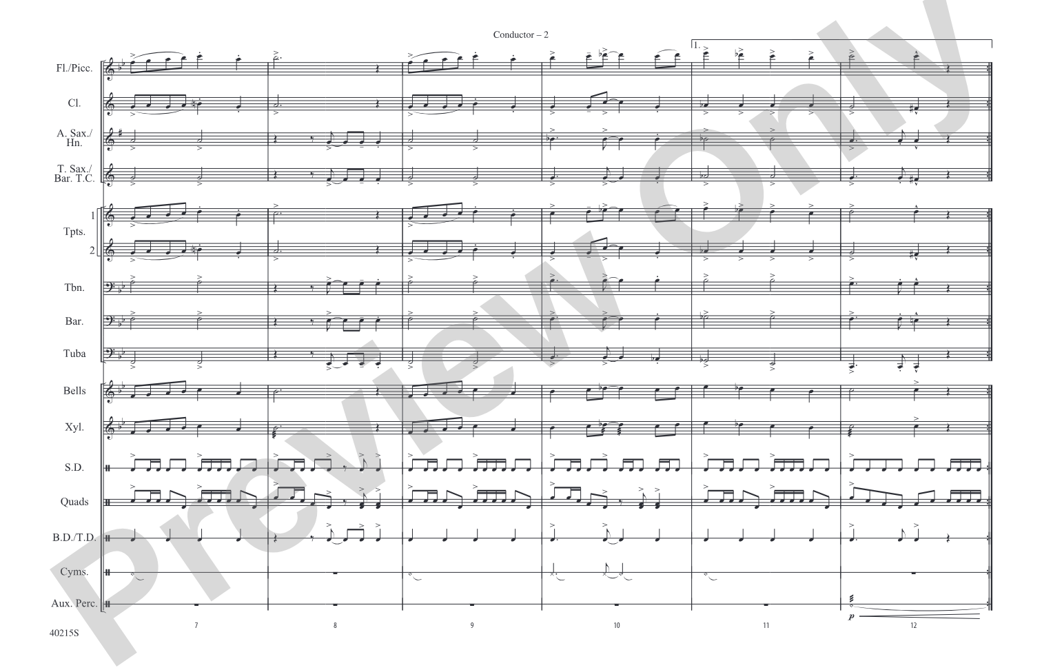 El Tiburón: Marching Band Conductor Score & Parts