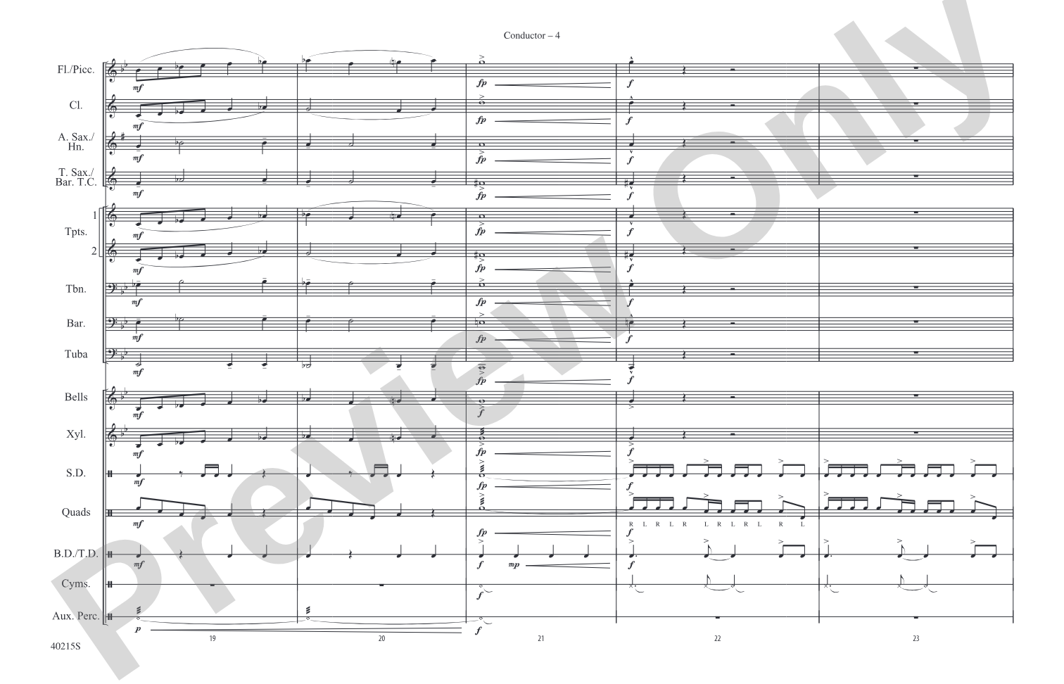El Tiburón: Marching Band Conductor Score & Parts