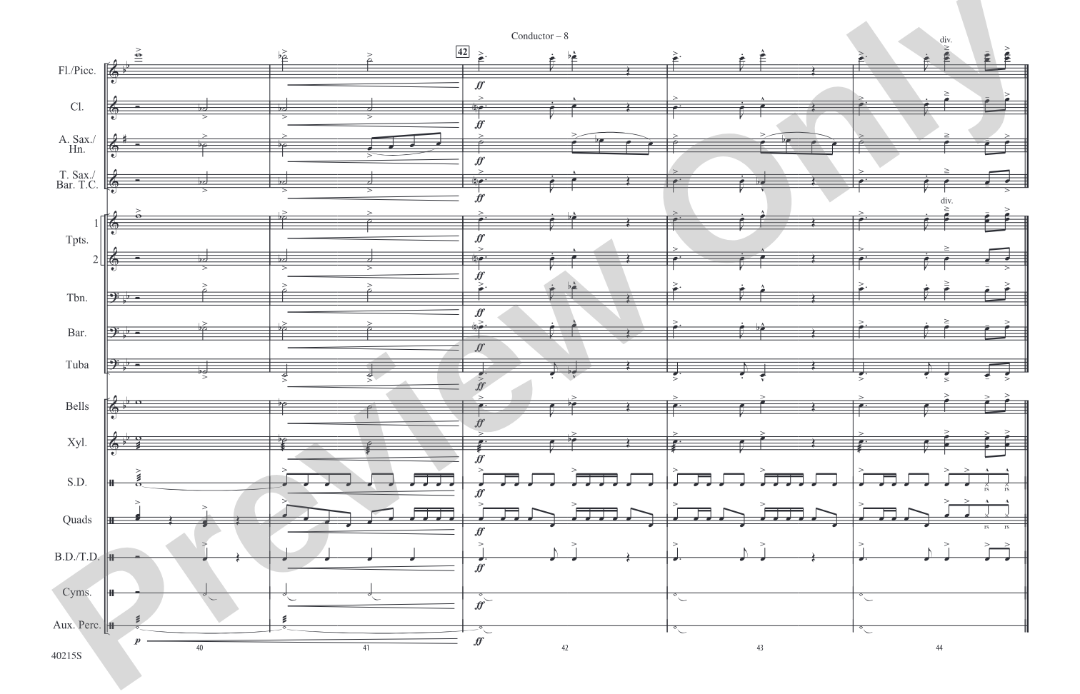 El Tiburón: Marching Band Conductor Score & Parts